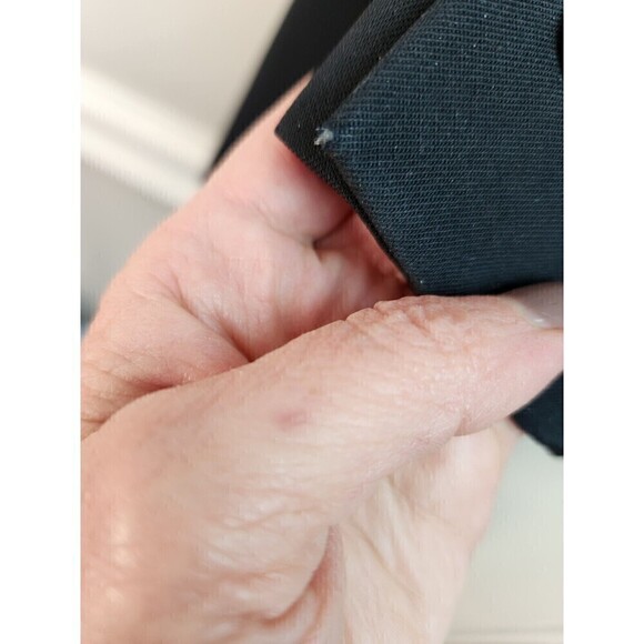 Austin Reed Womens Black Worsted Wool Blazer Sz 12 Lined One Button Some Wear - Picture 11 of 12